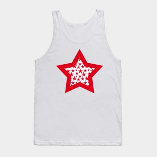 Red stars on white Tank Top